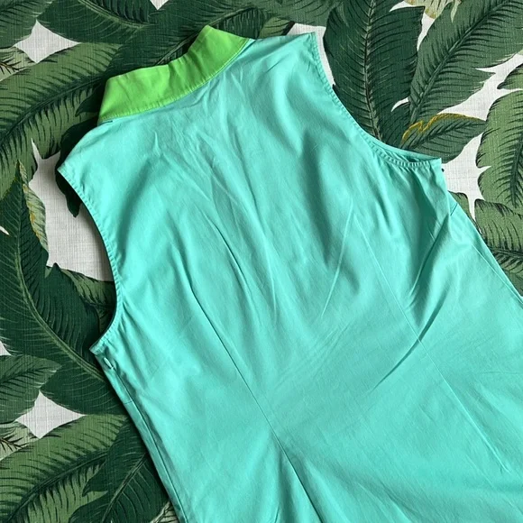 STS Sail to Sable • Preppy Blue & Green Tunic Shift Dress • Size Large - Picture 9 of 10